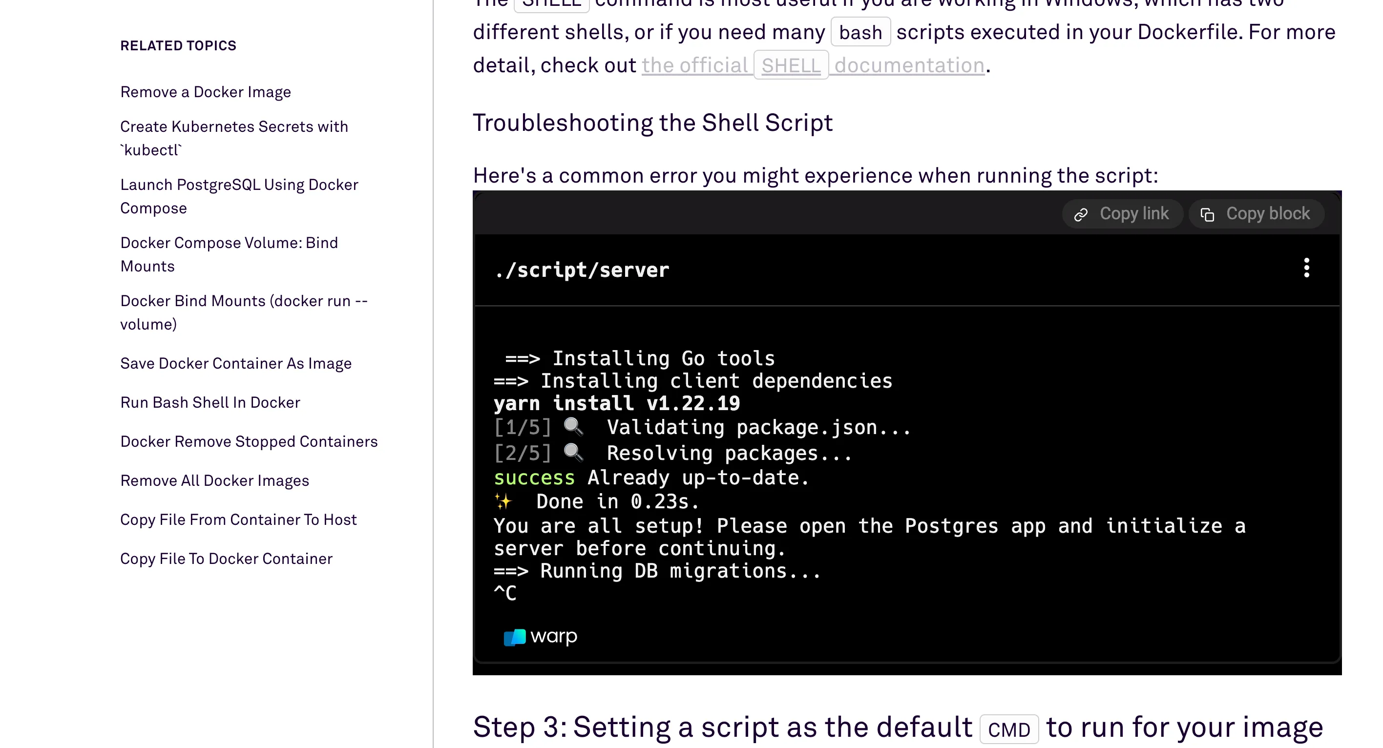 Embedded Block Example